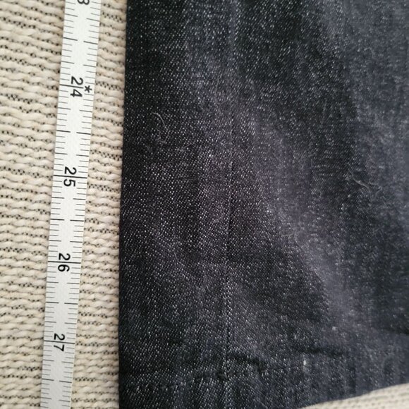 Akris Womens Charcoal Gray jeans size 12 tapered Cotton Demin Mid Rise stretch - Picture 10 of 10